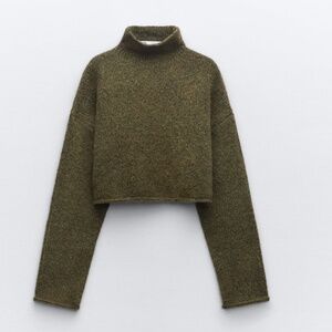 Zara cropped knit sweater